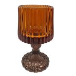 Gyertyatartó üveg, talpas több féle 8cm