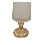 Gyertyatartó üveg, talpas több féle 8cm