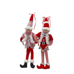 Kobold piros ruhában, textil, 2 féle 53cm