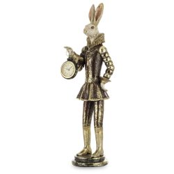 Nyúl figura órával poly 46cm