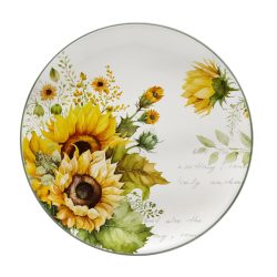 Kistányér kerámia napraforgós 21cm