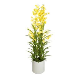 Selyemvirág orchidea 3 ágú 112cm sárga