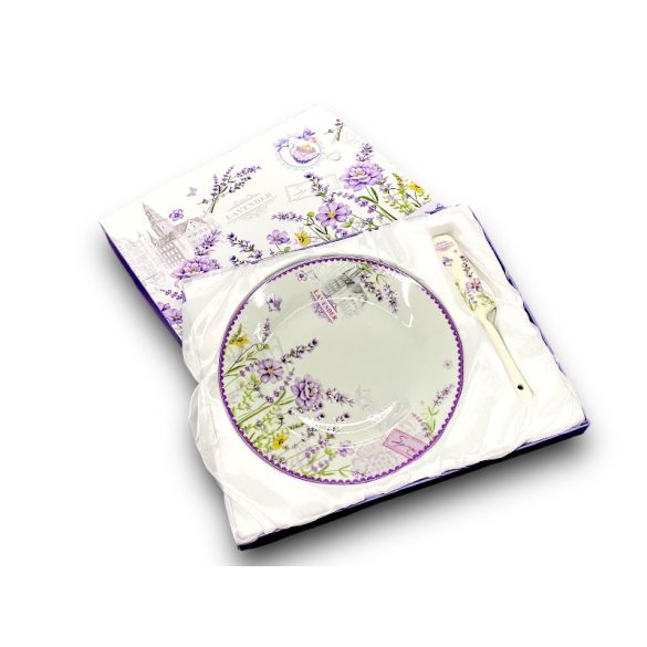 Sütemény tálaló 2db-os levendulás