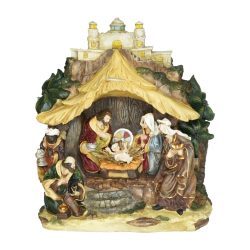 Betlehem LED-es poly bézs 36cm