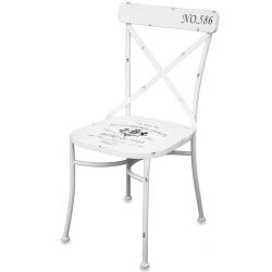 Retro fém szék fehér 88x52x45cm