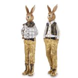 Nyúl figura poly arany bézs 2 féle 30cm/db