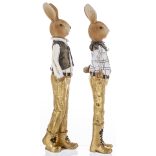 Nyúl figura poly arany bézs 2 féle 30cm/db