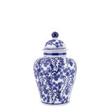 Amfora kék fehér mintás kerámia 33x19cm