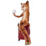 Macska figura szelfiző poly 19x7cm