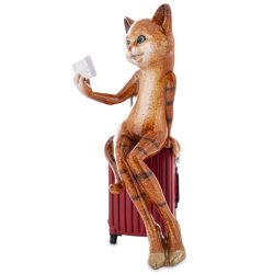 Macska figura szelfiző poly 19x7cm