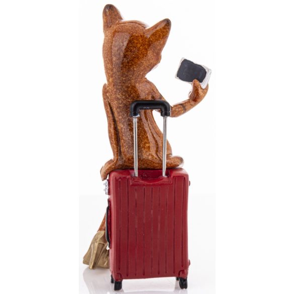 Macska figura szelfiző poly 19x7cm