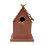 Madáretető fém rózsaszín 18x29cm