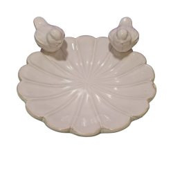 Madáritató tál bézs kerámia 25x12cm