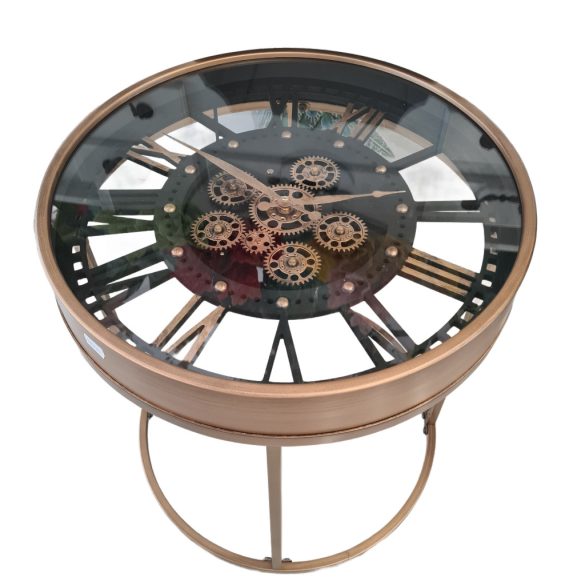 Kisasztal kerek óra dekorral 48x51cm