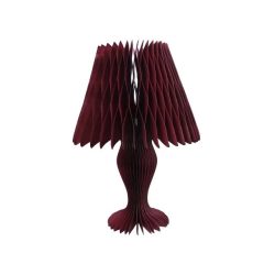 Méhsejtes lámpa dekoráció papír bordó 30x45cm