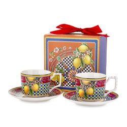 Italian Garden csésze szett citrom mintás 4 db-os