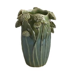 Váza 3D lótusz mintás kerámia 32x31cm