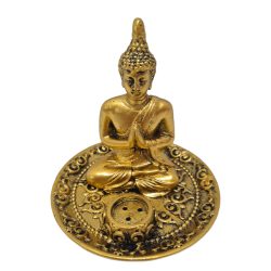 Füstölőtartó budha arany poly 10cm