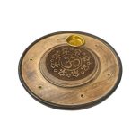 Füstölő tartó fa kerek 10cm átmérő