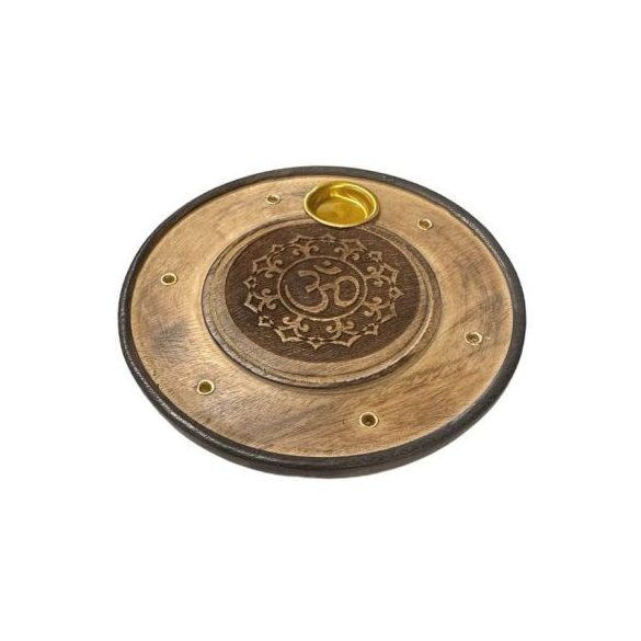 Füstölő tartó fa kerek 10cm átmérő