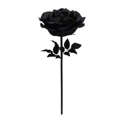 Selyemvirág óriás rózsa L 108cm fekete