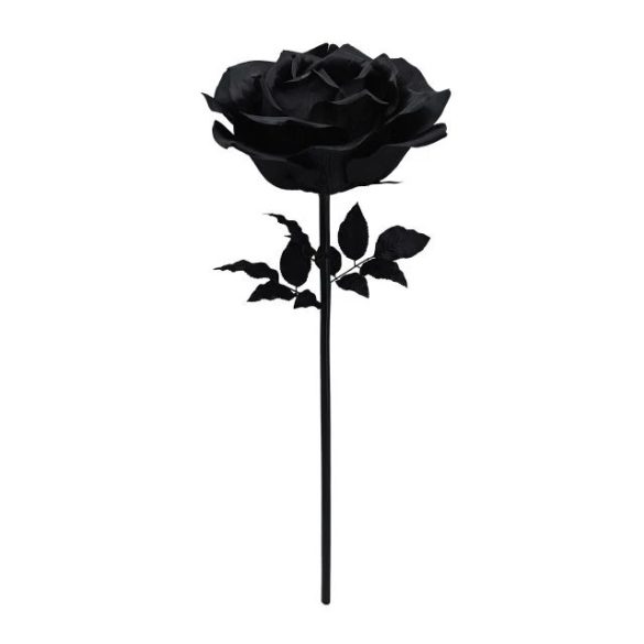 Selyemvirág óriás rózsa L 108cm fekete