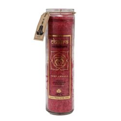 Chakra illatgyertya 6x20cm piros