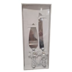 Esküvői tortavágó 2db-os masni díszes