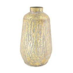 Váza fém arany mintás 22x22x35cm