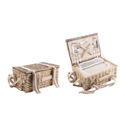 Piknik kosár szett fedeles 2 személyes 