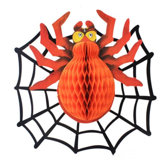 Lampion Pók + háló 43x3cm