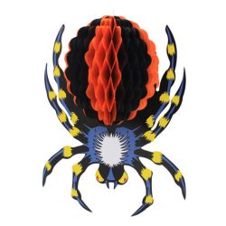 Lampion pók kék sárga 15cm