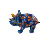 Persely kerámia orrszarvú kék 20x12cm