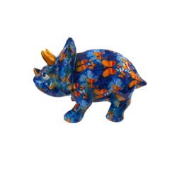 Persely kerámia orrszarvú kék 20x12cm