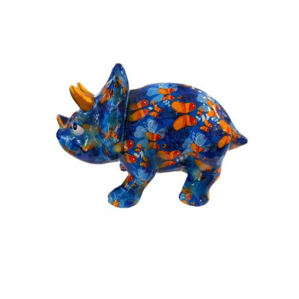 Persely kerámia orrszarvú kék 20x12cm