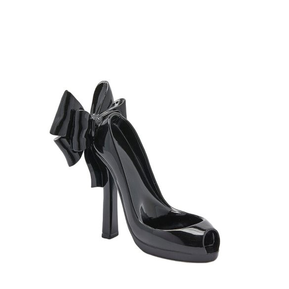 Dekoráció női cipő kerámia fekete 22x25cm