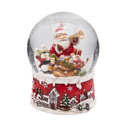 Havazógömb mikulás ajándékkal zenélő 20cm