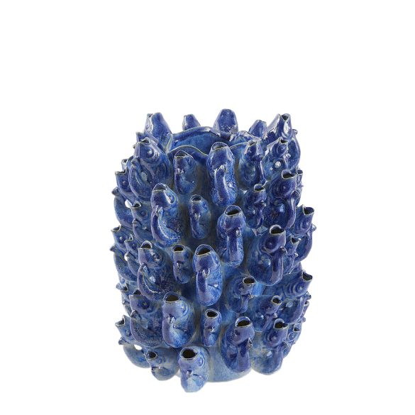 Váza 3D kék tátogó halak 32x25cm