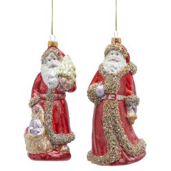 Mikulás karácsonyfadísz akasztós 2 féle/db