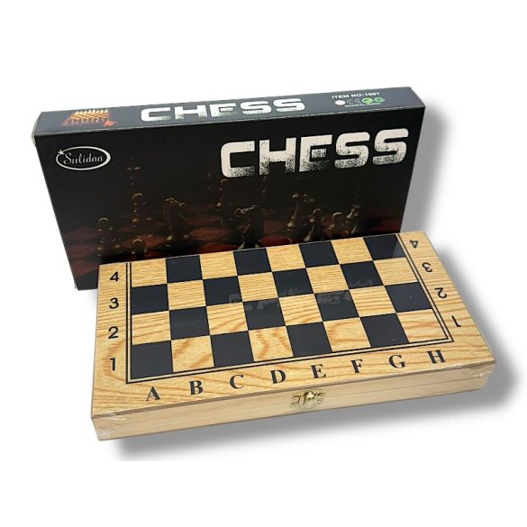 Sakk készlet fa 24x24cm