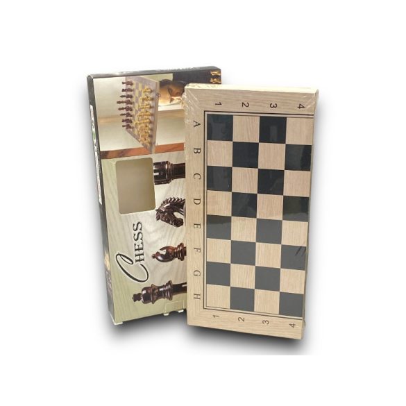 Sakk készlet fa 24x24cm