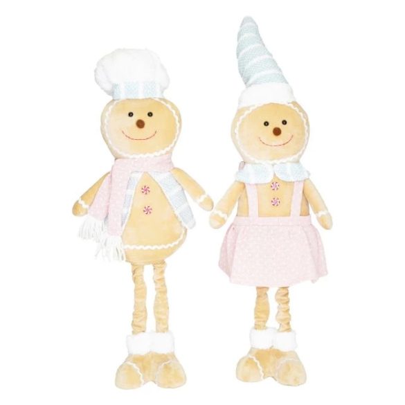 Mézeskalács figura fiú, lány, teleszkópos lábbal 25x12x65 cm 2 féle/db