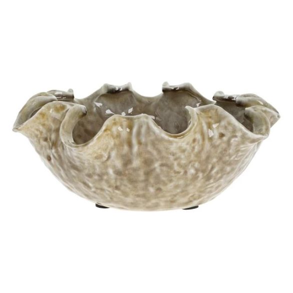 Tál kerámia világosbarna 33x28x11cm