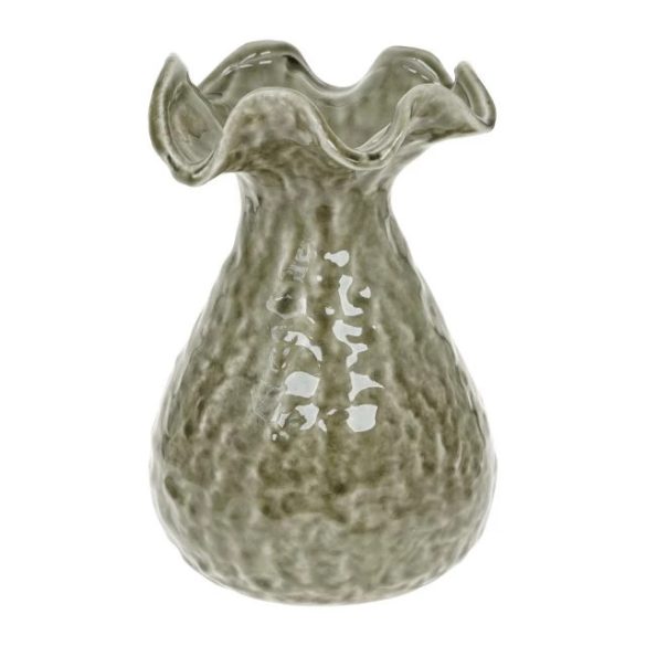 Váza kerámia zöld 21x21x33cm