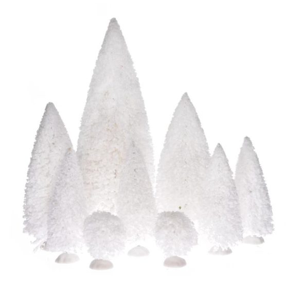 Fenyő dekor havas poly 10-21cm