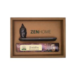 Füstölő kerámia tartóval Buddha