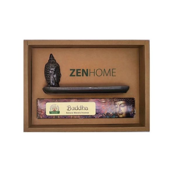 Füstölő kerámia tartóval Buddha