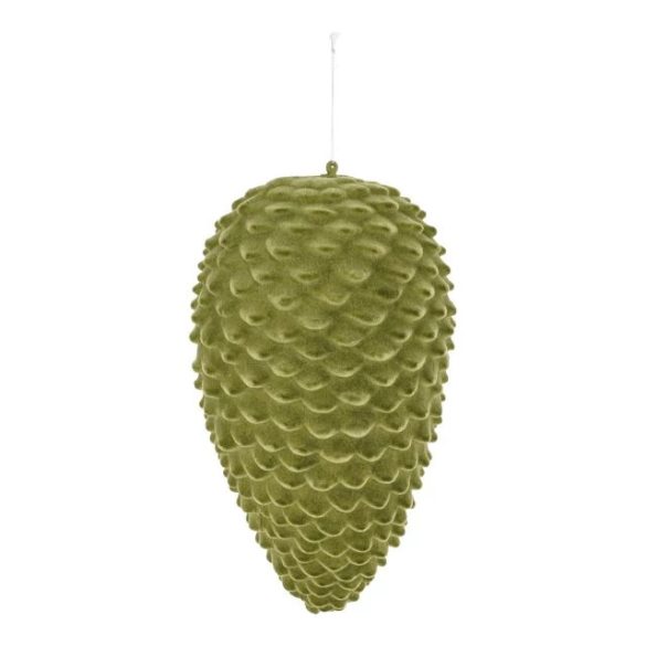 Toboz flokkolt műanyag zöld 30cm