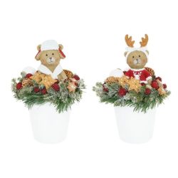 Dekoráció karácsonyi macis asztaldísz 25x15cm/db