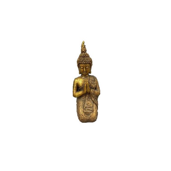 Buddha térdelő arany 22x55cm